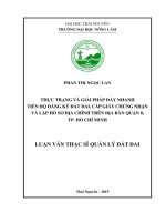 Thực trạng và giải pháp đẩy nhanh tiến độ đăng ký đất đai, cấp giấy chứng nhận quyền sử dụng đất, lập hồ sơ địa chính trên địa bàn quận 8, thành phố hồ chí minh (luận văn quản lý đất đai) 