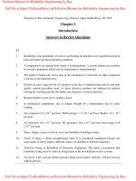 Solution manual for reliability engineering by rao 