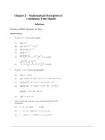 Solution manual for signals and systems analysis using transform methods and MATLAB 2nd edition by roberts 
