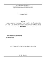 Nghiên cứu phương pháp xác định hằng số cân bằng của các acid   base trong dung dịch nước từ kết quả chuẩn độ điện thế (tt) 