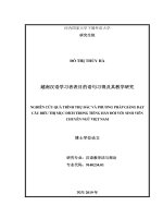 nghiên cứu quá trình thụ đắc và phương pháp giảng dạy câu biểu thị mục đích trong tiếng hán đối với sinh viên chuyên ngữ việt nam 