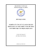Nghiên cứu ứng xử của dầm chuyển trong kết cấu nhà nhiều tầng bê tông cốt thép chịu tải trọng động đất: luận văn thạc sĩ