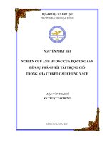 Nghiên cứu ảnh hưởng của độ cứng sàn đến sự phân phối tải trọng gió trong nhà có kết cấu khung vách