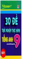 3 bài tập trắc nghiệm tiếng anh lớp 9