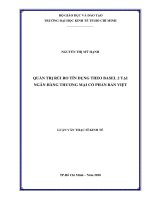 Quản trị rủi ro tín dụng theo basel 2 tại ngân hàng thương mại cổ phần bản việt 