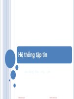 Bài giảng: Hệ thống quản lý tệp tin