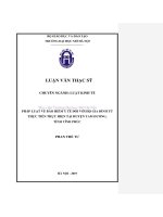 Pháp luật về bảo hiểm y tế đối với hộ gia đình từ thực tiễn thực hiện tại huyện tam dương, tỉnh vĩnh phúc 