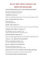 80 cấu TRÚC TIẾNG ANH HAY gặp