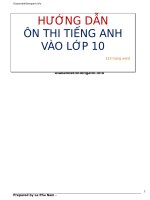 Huong dan on tap tieng anh 9 thi vao lop 10 