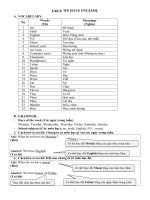 TỪ VỰNG NGỮ PHÁP bài tập THÊM FAMILY AND FRIENDS SPECIAL EDITION 3  (4) 