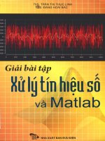 Giáo trình: Giải bài tập Xử lý tín hiệu và Matlab  Trần Thị Thục Linh