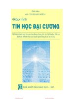Giáo trình: Tin học đại cương phần 1  Hoàng Kiếm