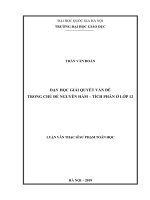 Dạy học giải quyết vấn đề trong chủ đề nguyên hàm tích phân ở lớp 12 