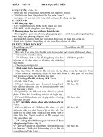 Giáo án Toán lớp 1  Kết nối Tri thức với cuộc sống  Bài 0,1,2,3 (9 tiết)