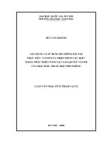 Xây dựng và sử dụng hệ thống bài tập thực tiễn cơ sở của nhiệt động lực học nhằm phát triển năng lực giải quyết vấn đề của học sinh trung học phổ thông 