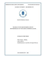 tác động của đa dạng hóa thu nhập đến hiệu quả kinh doanh tại nhtm việt nam tt tiếng anh 