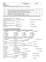 Đề kiểm 1 tiết HK II TA 7 mới lần 3 2 