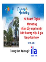 Xây dựng kế hoạch digital marketing trung tâm anh ngữ quốc tế ILA 