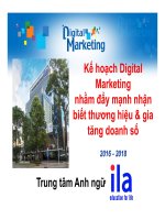 Xây dựng kế hoạch digital marketing trung tâm anh ngữ quốc tế ILA 