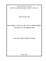 Hoạt động can dự của mỹ vào vấn đề biển đông giai đoạn từ năm 2009 đến 2020 