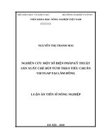 Nghiên cứu một số biện pháp kỹ thuật sản xuất chè búp tươi theo tiêu chuẩn VietGAP tại lâm đồng