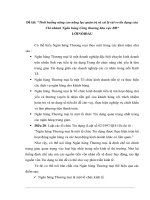 tình huống nâng cao năng lực quản trị và xử lý rủi ro tín dụng của chi nhánh ngân hàng công thương khu vực bđ 