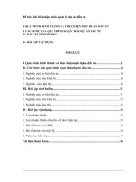 bài tiểu luận môn quản lí dự án đầu tư 