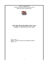 bài thu hoạch khóa đào tạo nghiệp vụ hướng dẫn du lịch 
