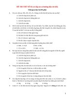 5 đề thi thử đại học môn hóa học có đáp án và giải chi tiết