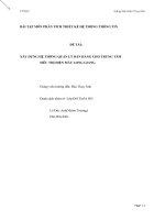 Bài tập môn phân tích thiết kế hệ thống thông tin xây dựng hệ thống quản lý bán hàng cho trung tâm siêu thị điện máy long giang 