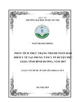 phân tích thực trạng thanh toán bảo hiểm y tế tại trung tâm ý tế huyện phú giáo tỉnh bình dương năm 2017 