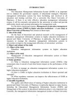 Quản lý hệ thống thông tin quản lý giáo dục (EMIS) trong các cơ sở giáo dục đại học   nghiên cứu trường hợp tại trường đại học dược hà nội tt tiếng anh 