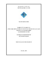 Nghiên cứu tác động của công nghệ thông tin đến các yếu tố cấu thành năng lực cạnh tranh của các doanh nghiệp tại thành phố cần thơ tt 