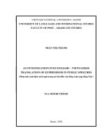 An investigation into english – vietnamese translation of euphemisms in public speeches 