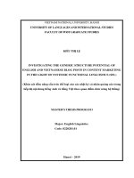 Investigating the generic structure potential of english and vietnamese blog posts in content marketing in the light of systemic functional linguistics (SFL) 