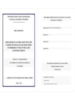 Nghiên cứu các yếu tố ảnh hưởng đến khả năng cạnh tranh của doanh nghiệp xuất khẩu thủy sản tại vùng kinh tế trọng điểm miền trung tt tiếng anh 