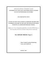A study on using total physical response method (TPR) to improve english vocabulary for the second grade students at lomonoxop primary school 