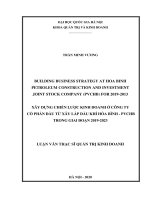Building business strategy at hoa binh petroleum construction investment joint stock company   PVCHB in period 2019 2023 