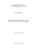 Quản trị rủi ro tín dụng theo hiệp ước basel II tại ngân hàng TMCP sài gòn thương tín (sacombank) 