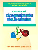Tài liệu ôn thi Đại học, THPT Quốc gia: Môn Toán: Chuyên đề Các dạng tích phân hàm ẩn điển hình, Đặng Việt Đông
