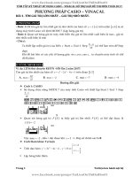 Tài liệu ôn thi Đại học: Môn Toán: TÓM TẮT KỸ THUẬT SỬ DỤNG CASIO – VINACAL HỔ TRỢ GIẢI ĐỀ THI MÔN TOÁN 2017. PHƯƠNG PHÁP CASIO – VINACAL