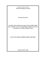 Tổ chức hoạt động dạy học STEM về dòng điện xoay chiều (vật lý 12) nhằm phát triển năng lực giải quyết vấn đề cho học sinh​ 