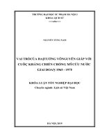 vai trò của đại tướng võ nguyên giáp với cuộc kháng chiến chống mỹ giai đoạn 1965   1975​ 