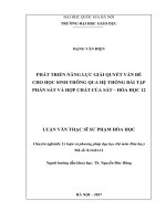 Phát triển năng lực giải quyết vấn đề cho học sinh thông qua hệ thống bài tập phần sắt và hợp chất của sắt   hóa học 12​ 