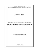 tổ chức sản xuất chương trình điều tra qua thư khán giả trên truyền hình 