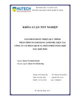 giải pháp hoàn thiện quy trình phân phối ngành hàng linh phụ kiện tại công ty cổ phần dịch vụ phân phối tổng hợp dầu khí (psd)​ 