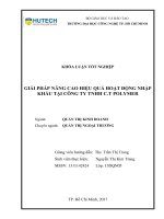 giải pháp nâng cao hiệu quả hoạt động nhập khẩu tại công ty tnhh c t polymer​ 