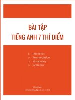 Bài tập tiếng anh thí điểm lớp 7