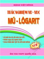 Tài liệu ôn thi THPT quốc gia: 500 câu trắc nghiệm vận dụng, vận dụng cao Mũ, Logarit, Đặng Việt Đông, Kèm lời giải chi tiết