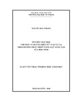 Tổ chức dạy học chương cảm ứng điện từ (vật lý 11) theo hướng phát triển năng lực sáng tạo của học s 